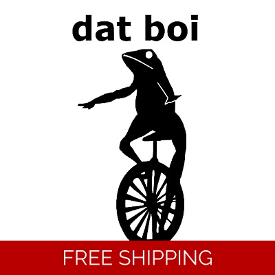 Frog on a Unicycle Dat Boi Die Cut Vinyl Decal sticker Frog on a Unicycle Dat Boi Die Cut Vinyl Decal sticker